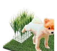 JoyHuaTrade 6 PCS Fake Grass Plants Pee Post for Outdoor, Reusable Washable Artificial Grass for Dogs to Pee on, Guides and Trains Dogs to Urinate, with Acrylic Plate and Ground Nails for Fixing