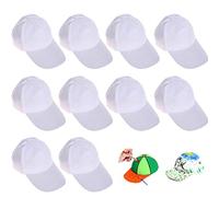 Joyibay DIY Kids Baseball Cap,10 Pcs White Baseball Caps Children Art Painting Hats Casual Caps Suitable for Boys Girls for Outdoor Sports, School Activities, Holiday Travel
