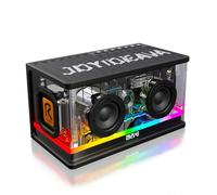 JOYIDEAVA Bluetooth Speaker Ultra Heavy Bass 40W RGB Light Cyber Mechanical Industrial Style Bluetooth 5.0 Wireless Stereo Sound Speaker for Indoor and Computer Room (Black)