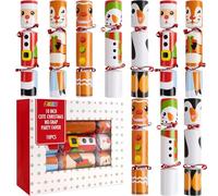 JOYIN 10 Pack Christmas Party Table Favor with Cute Christmas Characters, Party Hat, Joke & Gift Inside, Perfect for Xmas Gifts & Celebrations