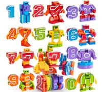 JOYIN 10 Pieces Number Action Robot Figure Toys Age 3+ for Kids Number Learning, Birthday Party, School Classroom Rewards, Carnival Prizes, Pre-School Education Toy,Easter Basket Stuffers