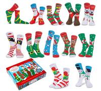 JOYIN 12 Pairs Christmas Socks Gift Set - Warm Soft Cotton Socks for Christmas, Holiday or Birthday