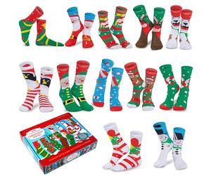 JOYIN 12 Pairs Christmas Socks Gift Set - Warm Soft Cotton Socks for Christmas, Holiday or Birthday
