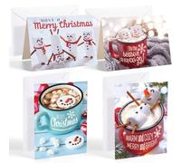 JOYIN 12 PCS Christmas Greeting Cards with Envelopes for Winter Holiday Xmas Season Merry Christmas Cards Hot Cocoa Collection, Wintertime Gifts Cards
