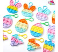 JOYIN 12 PCS Easter Pop Fidget Toys, Pop Keychain, Fidget Sensory Simple Pop Toys for Easter Basket Stuffers, Easter Party Favors, Easter Hunt, Easter Goodie Bag Fillers, Classroom Prize Supplies