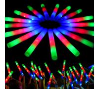 JOYIN 12 PCS Foam Glow Sticks Party Favors, Bulk LED Foam Sticks with 3 Modes C