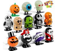JOYIN 12 PCS Halloween Wind Up Toys for Kids Gifts, Wind Up Toys Bulk for Halloween Party Favors Goodie Bag Fillers, Student School Classroom Favors, Carnival Game Prizes