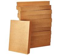 JOYIN 12 Pcs Kraft Brown Gift Boxes with Tissue Paper 14.25" x 9.5" x 1.8" Large Shirt Boxes for Sweaters, Robes for for Christmas, Holidays, Father's Day, Birthdays Gift Wrapping
