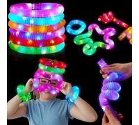 JOYIN 12PCS Halloween Glow Sticks Bulk Party Pack, Halloween Light Up Pop Tube Toys, 6 Colors Glowsticks for Kids Trick or Treat, Holiday Glow in the Dark Party Supplies Favors, Camp Games Activities