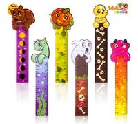 JOYIN 144 Pcs Halloween Bookmark Rulers, Ruler Markers Party Favor Pack (6 Designs) with Halloween Themed Prints for Halloween Party Décor, Classroom Rewards, Goodie Bag Fillers, Trick or Treat Prizes
