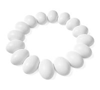 JOYIN 18 Pcs Easter Wooden Eggs for DIY Art Crafts and Easter Decorations, Unpainted Fake White Wooden Eggs
