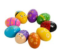 JOYIN 18 PCS Easter Wooden Percussion Musical Egg Maracas Egg Shakers for Party Favors, Easter Egg Hunt, Easter Egg Maracas, Musical Instrument Props, Basket Stuffers Fillers