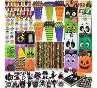 JOYIN 192PCS Halloween Stationery Set, Trick or Treat Gifts for Kids, 24 Pack Halloween Themed Stationery Set for Party Favors Carnival Game Prizes, School Stationery Party Supplies