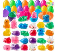 JOYIN 2.4" Prefilled Eggs with Animal Shaped Mochi, 24 Pcs