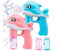 JOYIN 2 Bubble Guns Kit for Kids, Whale Bubble Maker Blower Machine with 4 Bubble Solutions for Kids, EASTER Bubble Blaster Party Favors, Summer Toy, Birthday, Outdoor Activity, Easter(Blue pink)