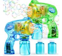 JOYIN 2 Bubble Guns Kit with Automatic Bubble Maker for Kids' Outdoor & Indoor Activity, Summer Toy