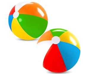 JOYIN 2-Pack 20" Beach Balls - Pool Toys Large Inflatable Beachball Swimming Pool Water Games, Classic Rainbow Color Beach Ball Luau Birthday Decorations Party Supplies Party Favors Gifts