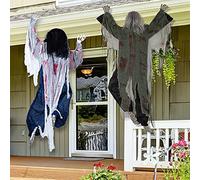 JOYIN 2 Pack Halloween Climbing Zombies Wall Decoration, 35.4’’ Halloween Climbing Dead Zombie Decoration for Halloween Haunted House Prop Decor Halloween Outdoor, Yard, Wall Decoration Halloween