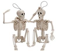 JOYIN 2 PCS 16”(40.6cm) Inches Halloween Skeletons Full Body Posable Joints Skeletons for Halloween Graveyard Decorations, Haunted House Accessories, 40.6 cm