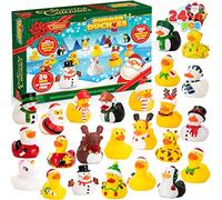 JOYIN 2025 Advent Calendar 24 Days Christmas Countdown with 24 Rubber Ducks for Boys, Girls, Kidss and Toddler, Christmas Party Favor Gifts