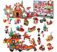 JOYIN 2025 Christmas Advent Calendar Building Blocks, 24 Days Christmas Theme Countdown Building Toy Set for Boys Girls, Xmas Party Favor Supplies, Classroom Prizes, Kids Xmas Gifts