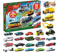 JOYIN 2025 Christmas Advent Calendar for Kids, 24 Days Countdown Calendar Toys with Diecast Cars Set for Boys Kids Party Favors Gift