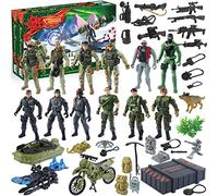 JOYIN 2025 Christmas Advent Calendar with Military Army Man 24 Days Countdown Calendar with Soldier Action Figures, Weapons and Gear Accessories Toys for Boys Kids Party Favors Gift