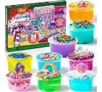 JOYIN 2026 DIY Slime Advent Calendar Christmas 24 Days Countdown Advent Calendar with 16 Slime and 8 Accessories, Surprises DIY Slime Kit Toy for Kids