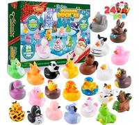 JOYIN 24 Days Christmas Advent Calendar 2025 with 24 Animal Rubbers for Kids Toddlers, 24 Days Countdown Advent Calendar