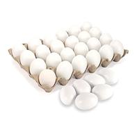 JOYIN 24 Pcs 2.36" Easter Egg, White Wooden Eggs, Unpainted White Wooden Fake Easter Eggs for Kids Easter DIY Paint Your Own Egg Decor, Easter Craft, Easter Eggs Hunt, Easter Basket Stuffers
