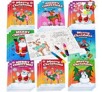 JOYIN 24 Pcs Christmas Coloring Book Bulk for Kids Mini Christmas Coloring Books in 6 Covers Great Gift Girls and Boys, Holiday Presents and Party Favors
