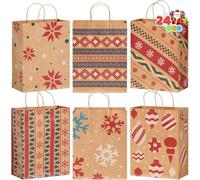 JOYIN 34 PCS Halloween Treat Bags with Stickers, Paper Candy Goodie Bags Party Supplies Trick or Treat for Kids Halloween Party Favors Exchange, Holiday Decorations Crafts Supplies