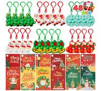 JOYIN 24 PCS Christmas Pop Fidget Toys with Cards, Christmas Party Favors for Kids, Christmas Goodie Bag Stuffers,Gifts for Students, Relieve Anxiety Stress