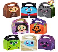 JOYIN 24 Pcs Halloween Trick or Treat Candy Boxes - Decoration Goody Gift Boxes with Handle for Pastry, Pie, Cake, Cookies