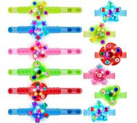 JOYIN 24 Pcs LED Fidget Spinner Bracelets - Glow bracelets Party Supplies, Party Bag Fillers for Boys and Girls Light Up Toys Birthday Gifts for Kids & Adults