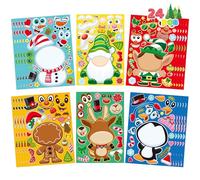 JOYIN 24 Pcs Make A Face Christmas Sticker Sheet, Character Theme with Santa Claus, Snowman, Reindeer, Elf for Party Favors, Holiday Presents, Classroom Game, Kids Art Activities, Toddlers Gifts