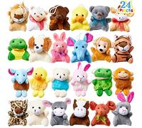 JOYIN 24 Pcs Mini Animal Plush Toys, 2.5-3”(6.4-7.6cm) Stuffed Animal Bulk for Kids, Easter Egg Filler Party Bag Fillers for Kids, Pinata Fillers, School Prizes, Christmas Stocking Fillers Kids