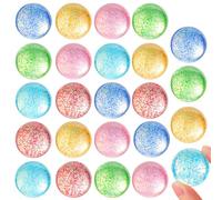 JOYIN 24pcs 32mm Bouncy Balls Party Bag for Kids, 6 Unique Styles, Multiple Colors, Pass the Parcel Prizes, Perfect for Stocking Fillers Kids
