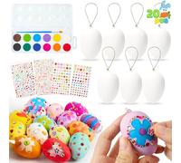 JOYIN 25 PCS Hanging Egg Painting Kit Easter Decoration for Easter Branches and Arrangements Plastic Craft Kit Eggs for DIY Painting