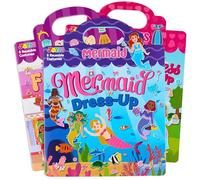 JOYIN 3 Sets Sticker Activity Books, Princess Dress-Up, 195Pcs 3D Reusable Waterproof Sticker Books for Kids Age 3+(Mermaid, Princess, Fashion)