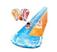 JOYIN 32.5ft/990.6cm Ultra Long Double Slip Water Slide, Heavy Duty Lawn Water Slide with Sprinkler and 2 Inflatable Boards for Kids and Adults party in summer Yard Lawn Outdoor Water Play Activities
