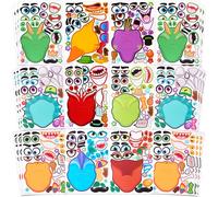 JOYIN 36 PCS Make-a-face Sticker Sheets Make Your Own Dinosaur Fantasy Animal Mix and Match Sticker Sheets for Children, Sticker Faces for Kids, Stickers for Party Bags, Kids Party Favor Supplies