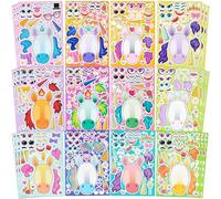 JOYIN 36 PCS Make-a-face Sticker Sheets, Make Your Own Unicorn Fantasy Animal Mix and Match Sticker Sheets for Children, Sticker Faces for Kids, Stickers for Party Bags, Kids Party Favor Supplies