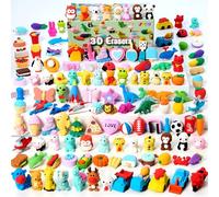 JOYIN 36Pcs Animal Erasers for Kids, Cute Pencils Erasers Bulk, Desk Pets Puzzle for Classroom Rewards Back to School Supplies Party Favors Treasure Box Toys Gifts