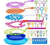JOYIN 40pcs Bubble Wands Set, MINI Bubble Wand Toys with Tray Bulk, Both Large and small Bubble Maker for Kids Adults, Summer Toys, Birthday Party Favors, Outdoor Activities, Easter Basket Stuffers