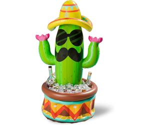 JOYIN 43" Inflatable Cactus Cooler with Sombrero Hat for Fiesta, Cinco de Mayo