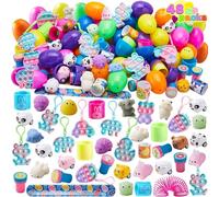 JOYIN 48 PCS Prefilled Easter Eggs with Assorted Toys,Plastic Easter Eggs Stress Relief Toys for Easter Basket Stuffers, Easter Party Favors, Easter Egg Hunt, and Easter Goodie Bag Fillers