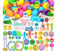 JOYIN 48Pcs Easter Eggs with Toys Inside, 48 Prefilled Easter Eggs with Popular Assorted Toys for Kids Boys Girls,Easter Party Favors Easter Eggs Hunt, Basket Stuffers Filler, Classroom Exchange
