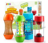 JOYIN 4Pcs Fidget Tubes for Kid, Sensory Toys for Autism, Stress Relief Toy
