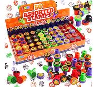 JOYIN 50 Pieces Halloween Assorted Stamps for Kids Self-Ink Stamps (25 DIFFERENT Designs, Plastic Stamps, Trick Or Treat Stamps, Spooky Stamps) for Halloween Party Bag Fillers, Halloween Goodies Bags